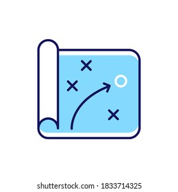 the right method, strategy line color icon editable stroke vector illustration. business theme icon. simple and modern style icon, sign, symbol, logo, emblem