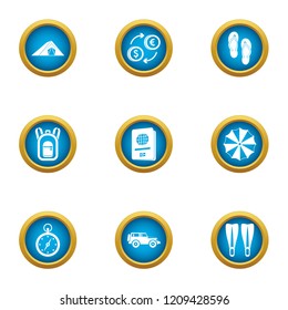 Right moment icons set. Flat set of 9 right moment vector icons for web isolated on white background