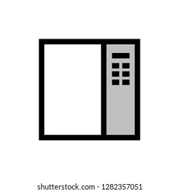 right navigation toolbar two color icon vector