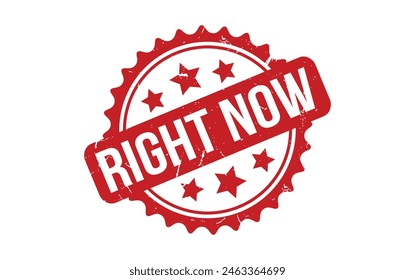 Right Now rubber grunge stamp seal vector