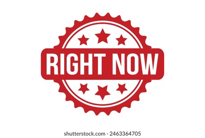 Right Now rubber grunge stamp seal vector