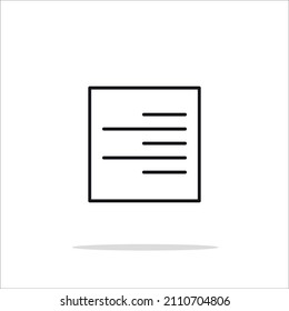 right paragraph icon, web and mobile, vector graphics, linear pattern on a white background, eps 10.