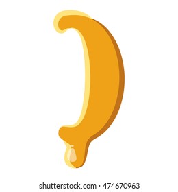 Right parenthesis from honey icon isolated on white background. Punctuation symbol