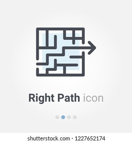 right path vector icon
