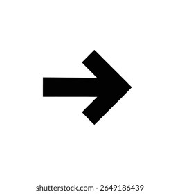 Right pointing arrow vector icon for business