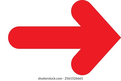 right red arrow vector sign