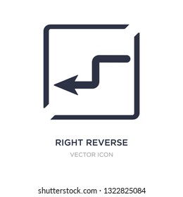 right reverse curve icon on white background. Simple element illustration from Maps and Flags concept. right reverse curve sign icon symbol design.