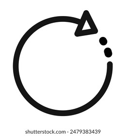 Right Rotation Arrow Icon Ideal for Image and Document Adjustments