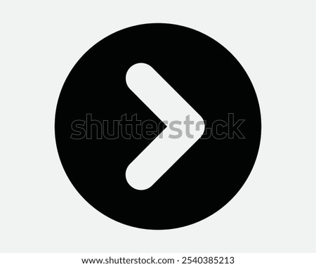 Right Round Caret Arrow Pointer Pointing East Next Page Scroll Swipe Gesture Beside Point Side Button Icon Sign Shape Line Outline Black White Vector