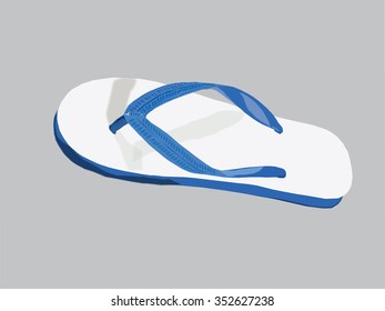 the right shoe, white shoe, vector illustration 
