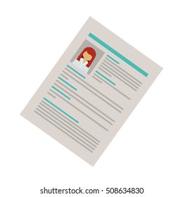right side document with woman curriculum vitae