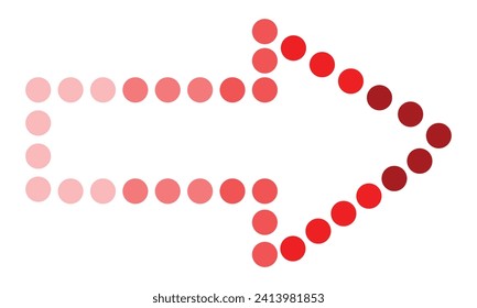 lado derecho del diseño de flecha roja 