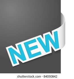 Right side sign - NEW. Vector illustration.