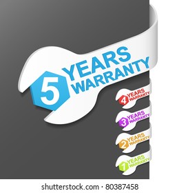 Right side sign - WARRANTY. Vector illustration.