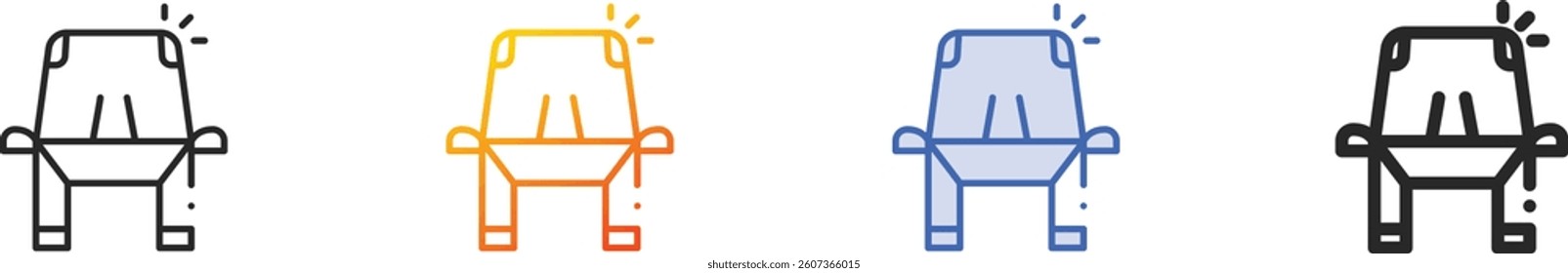 right sign icon.Thin Linear, Gradient, Blue Stroke and bold Style Design Isolated On White Background