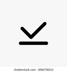 Signo derecho sobre fondo blanco. icono de vector de línea