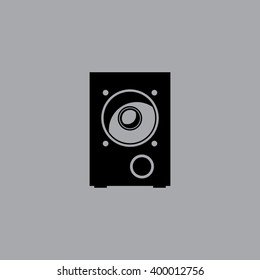 right speaker single simple black icon