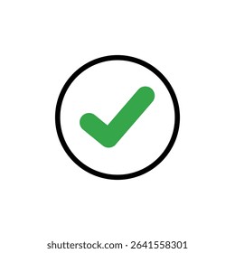 Right Tick Stroke Icon for Interface Elements Including Confirmation Boxes, Approval Buttons, Completed Steps, and Verified Status Indicators