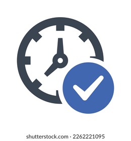 Icono de tiempo correcto, Vector Graphics