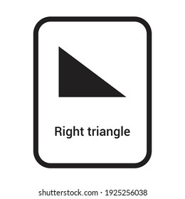 right triangle geometric shape for preschoolers