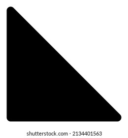 right triangle icon with black color