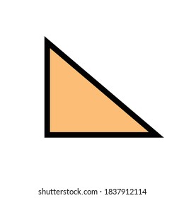 right triangle icon on white background