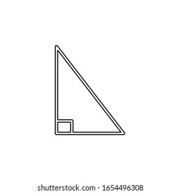 right triangle icon. Simple thin line, outline vector of web icons for ui and ux, website or mobile application