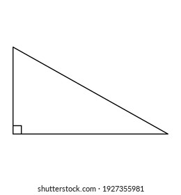 Right Triangle On A White Background