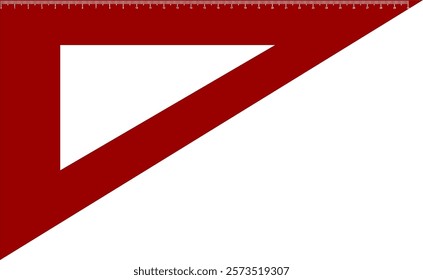 right triangle ruler vector with a length of 30 cm