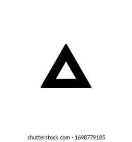 Right triangle vector icon in black solid flat design icon isolated on white background