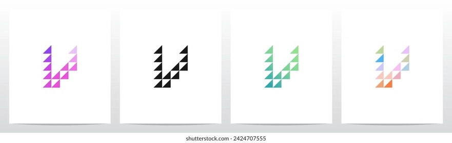 Right Triangles Letter Logo Design V