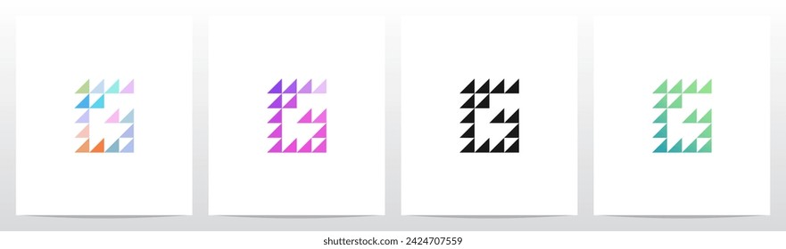 Right Triangles Letter Logo Design G