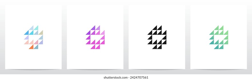 Right Triangles Letter Logo Design O