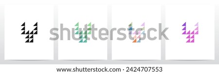 Right Triangles Letter Logo Design Y