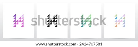 Right Triangles Letter Logo Design N