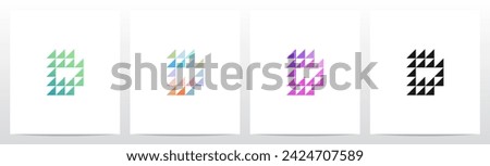 Right Triangles Letter Logo Design D