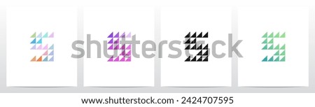 Right Triangles Letter Logo Design S