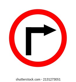 Right turn arrow icon isolated on white background vector 