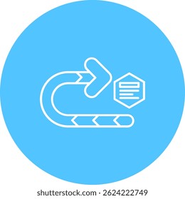 Rechtsdrehlinie, Vektorsymbol-Design