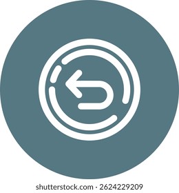 Right turn Line vector Icon Design