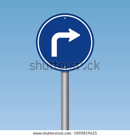 Right Turn Traffic Road Sign