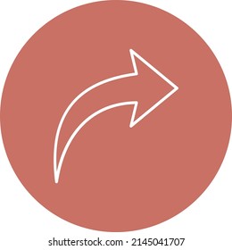 Up Right vector icon. Can be used for printing, mobile and web applications.