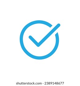 Right vector icon check mark. Green checklist vector design. Check mark icon for business, office, poster and web design.