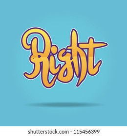 right. vector word