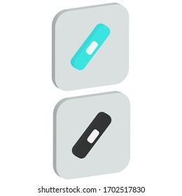 Icono médico plano con fondo redondo de estilo isométrico