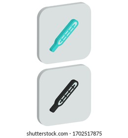 Rechts-Ansicht-Wohnung Medizinisches Symbol mit rundem Hintergrund im isometrischen Stil