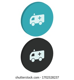 Icono médico plano con fondo redondo de estilo isométrico
