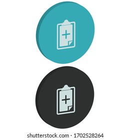 Icono médico plano con fondo redondo de estilo isométrico
