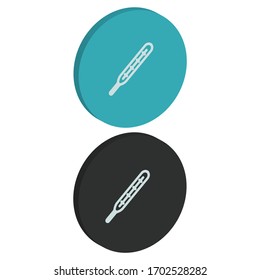 Icono médico plano con fondo redondo de estilo isométrico
