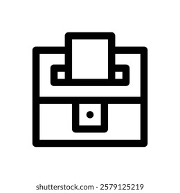 Right to vote. Editable stroke vector icon.